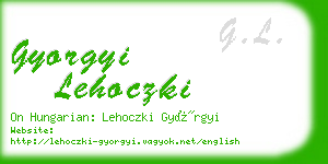 gyorgyi lehoczki business card